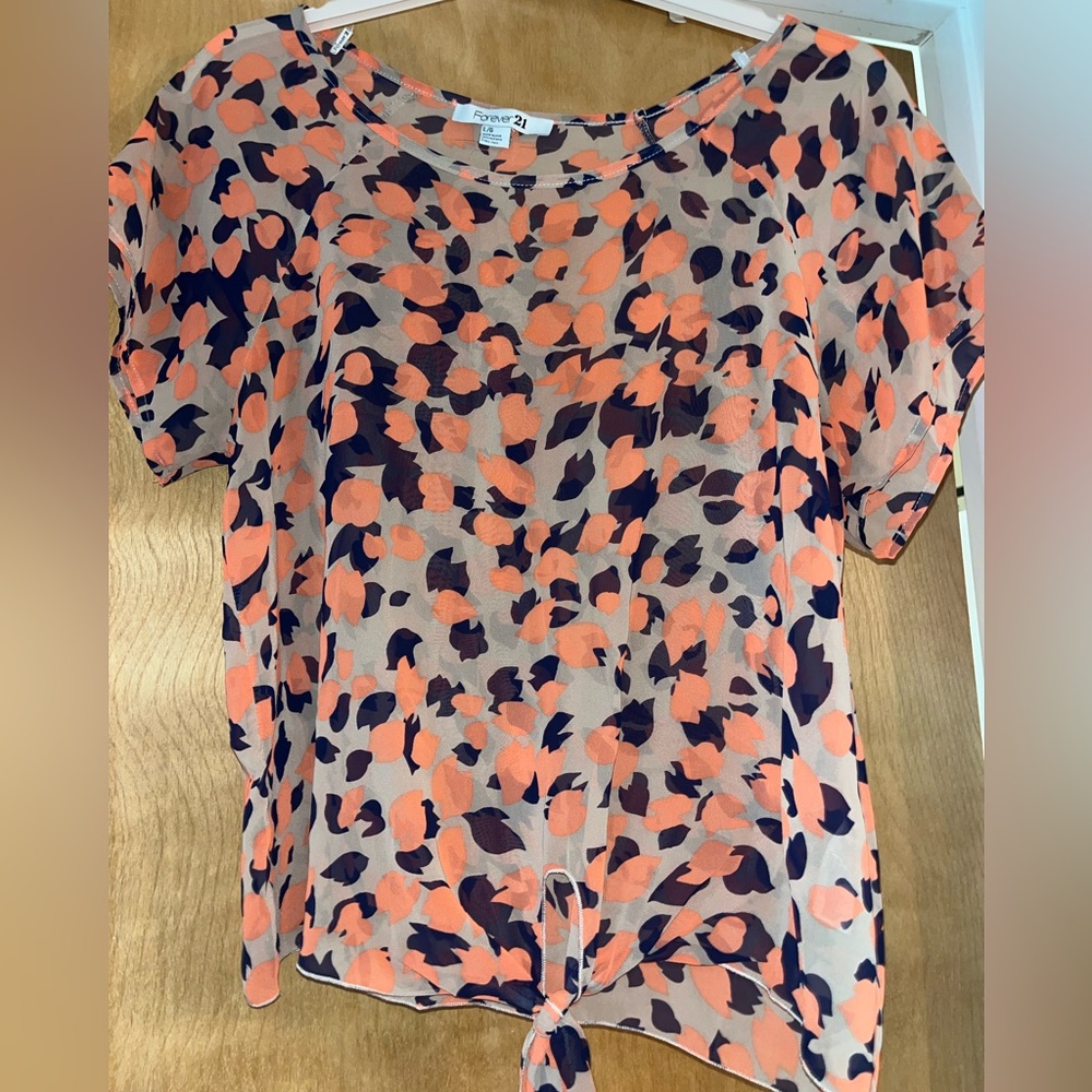 Tie front blouse